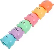 Tofficu 1Set Cute Bear Shaped Stackable Highlighters Adorable Kawaii Markers for DIY Scrapbooking Journaling and Note Taking present for