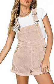 [JINZHAO] womens fashion corduroy short overalls summer cute romper loose fit overall jumpsuits