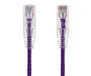 3ft Slim Cat6 28AWG UTP Ethernet Network Patch Cable Snagless, Purple