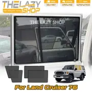 4PCS Magnetic Window Sun Shade for Toyota Land Cruiser 76 LC76 Car Screen Mesh