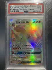 Rainbow Charizard GX PSA 9