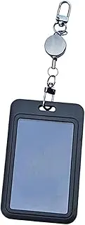 Vaveren Retractable Badge Holder ID Badge Holder Card Name Tag Card for Factory School Nursing, Black