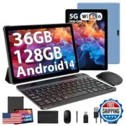 YUMKEM Android 14 Tablet 10 inch Tablets with 36GB RAM+128GB ROM(Expand to 1T