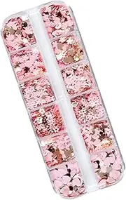Ipetboom DIY Nail Art Sequins Set 12 Unique Shapes Safe Material for Home Salon Use