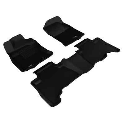 3D MAXpider for TOYOTA 4RUNNER 5-SEAT 2010-2012 KAGU BLACK R1 R2 Floor Mat- 3PC (for: Toyota)
