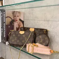 在飛比找PopChill優惠-[二手] Louis Vuitton LV 老花字紋粉色背帶