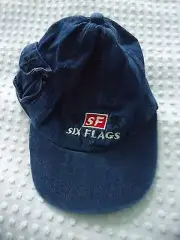 NEW Child's Adjustable SF Six Flags Blue Jean Ball Cap Hat