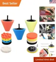 Drill-Compatible 14Pcs Car Polishing Kit – High-Quality Buffing Pads Included
