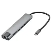 8 In 1 Usb C Hub Type To Hdmi Compatible Rj45 Ethernet 3.0 Ports Sdtf Card Reader Pd Power Delivery For Macbook Pro Usb Cables Hubs & Adapters