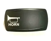 Carling Horn White Lighted Rocker Switch Cover Black