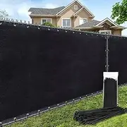 AofeiGa 180GSM 4ft x 25ft Fence Privacy Screen Heavy Duty Fence Cover Shade Netting Garden Wall Backyard Black