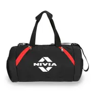 Nivia Beast Gym Bag Polyester Black Red Standard Shoulder Bag Fitness Bag