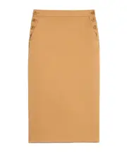 Max Mara Cresta Button Detailed Midi Skirt IT42 tobacco color