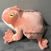 New BIG 20” Inch Peach Pastel Frog Round 1 Arcade Prize Doll Toy Plush Stuffed