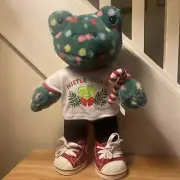 Build a Bear Christmas Frog w/ matching shirt, shoes, pants, candy cane! MINT!