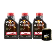 3L Motul 8100 X-CLEAN + 5W30 Wix Filter Motor Oil Change Kit API SN/CF (for: Daihatsu)