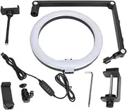 LED Ring Light Adjustable Dimmable Clip On Beauty Manicure Live Stream Fill Light Stand Phone Holder