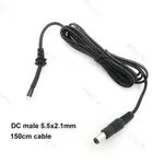 電源適配器電源線 DC 公插頭 2PIN DC 線電纜 5.5*2.1MM 輸出 20AWG 用於閉路電視攝像機筆記本電