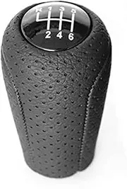 Jodriva 5/6-Speed Gear Shift Knob, for Mazda, 3 BK BL 5 CR CW 6 II GH CX-7 ER MX-5 NC III MT Leather Shifter Lever Arm Stick Headball Car Gear Shift Knob