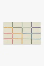 90' x 150' | Machine Washable Runner Rug | Kid & Pet Friendly | Indoor Rug | Joanna Ivory Rainbow Rug by The Home Edit | Ruggable