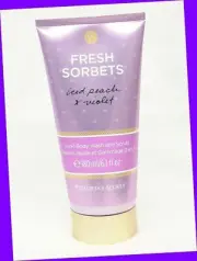 Victoria Secret Fresh Sorbets 2-in-1 Body Wash Scrub-Iced Peach & Violet 6oz