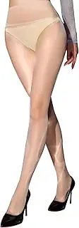 [HTRUIYA] Seamless Silk Pantyhose for Women 360° Ultra Thin Seamless Control Top Tights 0 D No Seam Pantyhose