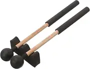 Kisangel 2pcs Tongue Drum Mallets with Wooden Handle Lightweight Percussion Instrument Sticks for Xylophone and Marimba Durable Tips for Optimal Sound Quality