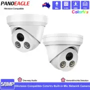 Hikvision Compatible 4K 8MP 5MP ColorVu Mic IP Security Camera PoE Outdoor CCTV