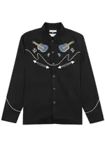 Nudie Jeans Gonzo Embroidered Shirt - Black - M M