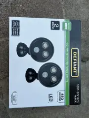 (2-Pk) Defiant 120-Deg Motion Activated Integrated LED Flood Light Black