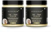 Desicrew De-Tan Face Scrub,Tan Removal Face Scrub for Glowing Skin Scrub All Skin Types Scrub (200 g)