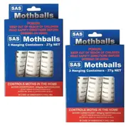2PACKS Hanging Container Mothballs & Silverfish Repellent - Lasts Up to 6 Mths