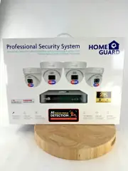NEW ~ Home Guard Professional Security System 8 Channel NVR 4 Dome Cameras Color