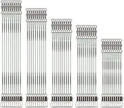 50 Pcs Fishing Leaders, Stainless Steel Fishing Leaders with snap and Swivel, Anti-bite Stainless Steel Wire Leaders Fishing Leader Line for Fishing Rigs Saltwater and Freshwater