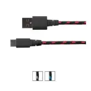 Tech and Go 6 ft. Braided Cable for USB-C to USB-A, Black - Free Shipping