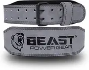 Weight Lifting Belt 4inch Leather Belt Foam Padded Back Support Gym Belt for Bodybuilding Squat Deadlift Weightlifting Belt Men Women Free Wrist Wrap