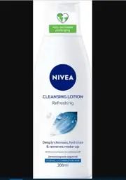 NIVEA Refreshing Cleansing Lotion (200ml),Face Wash for Sensitive Skin,Vitamin E