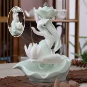 1pcs Ceramic Incense Cone Burner Holder Waterfall Backflow Censer Home Decor