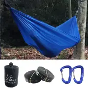 300X140Cm Single Camping Hammock Lightweight Parachute Hammock with 2 Tree Strap