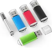 Wholesale/Bulk - (5X,10X) (16MB-64GB) Metal USB Flash Memory Stick Pen Drive Storage Thumb Fold U Disk (5 Pack - 8GB)