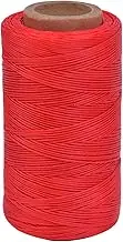 Waxed Thread 284 Yards 150D 0.8MM Leather Sewing Waxed Thread for Shoes Repairing Bookbinding Leather Craft DIY (Red)