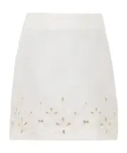 Chloé Embroidered A-Line Mini Skirt F34,F36,F38 White