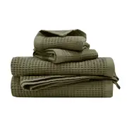 Bambury Waffle Bath Towel - Olive