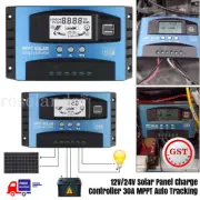 30A AMP MPPT Solar Panel Regulator Charge Controller 12V/24V Auto LCD Dual NEW