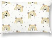 Children's Pillow with Pillowcase 33 x 45 cm Oeko-TEX Cotton – 10 Colours to Choose from – Baby Cushion for Nap School and Travel – Machine Washable – Hypoallergenic