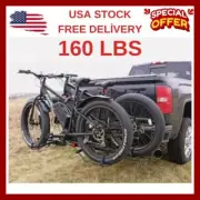 2 Fat Bike Rack Carrier Vehicle Mount Truck Hitch Heavy Duty Folding With Lock..