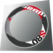 SRAM S80 CUSTOM RIM DECAL SET FOR TWO WHEELS RED