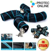 4/5 Way Tunnel Play Toys Collapsible Tube with Ball Maze Cat House Pet Interact