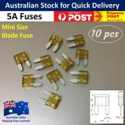10pcs / 5 Amp Mini Blade Fuse - Orange Car Truck Auto Fuses 5A