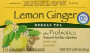 Bigelow Lemon Ginger Probiotics Herbal Tea (Pack of 4)
